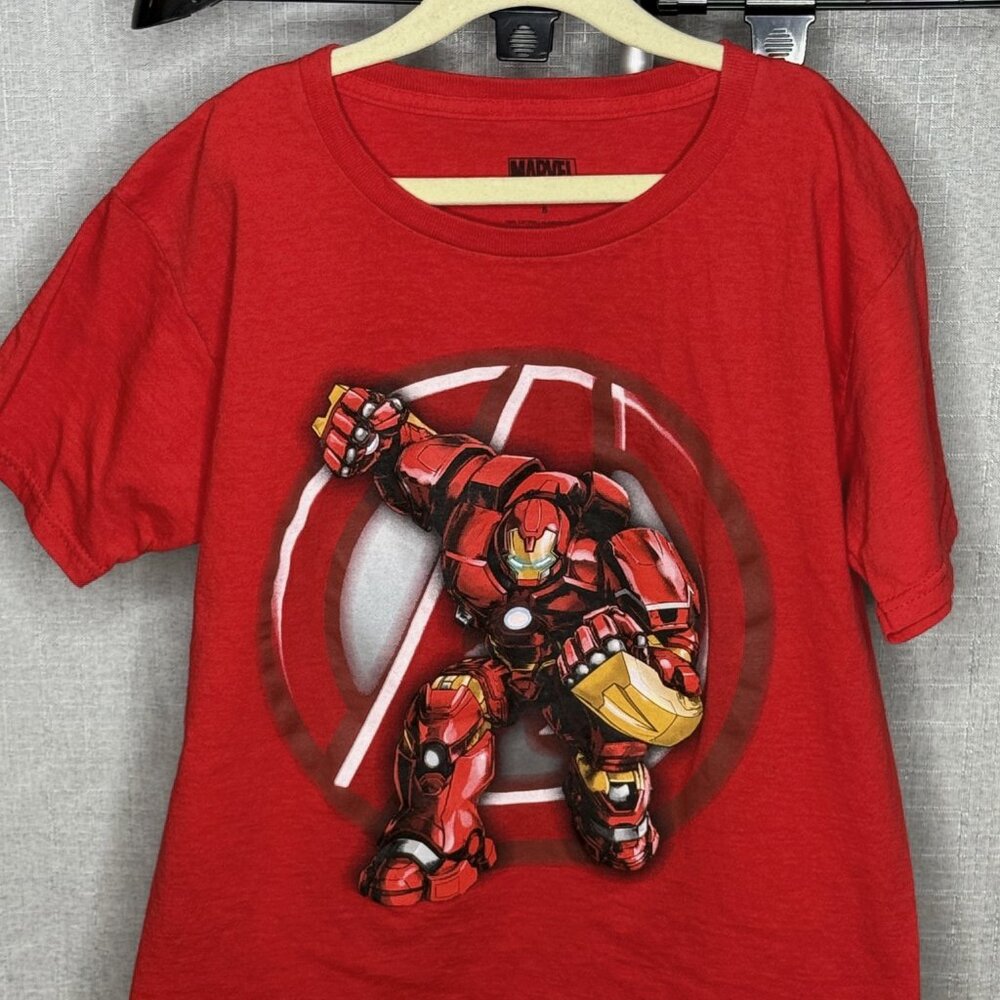 Marvel Avengers - Iron Man Hulk Buster - Short Sleeve T-Shirt - Size 8 / Small